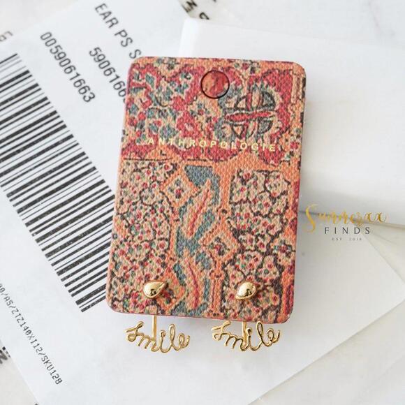 Anthropologie Smile Front Back Earrings - Picture 5 of 8